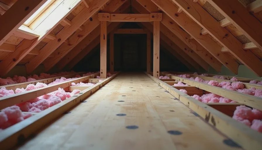 attic floor joists and roof structure showing how to check load bearing walls in old house