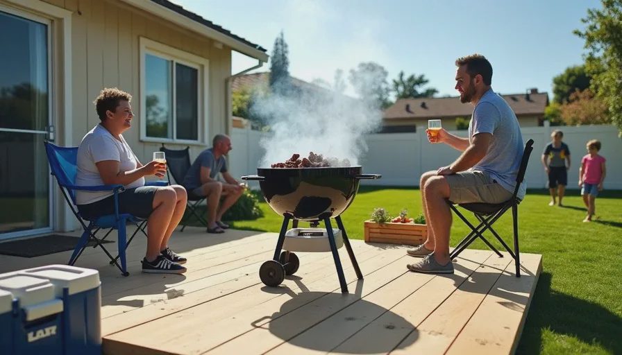 Sunday BBQ on a Half-Finished Deck — and Why That's the Point