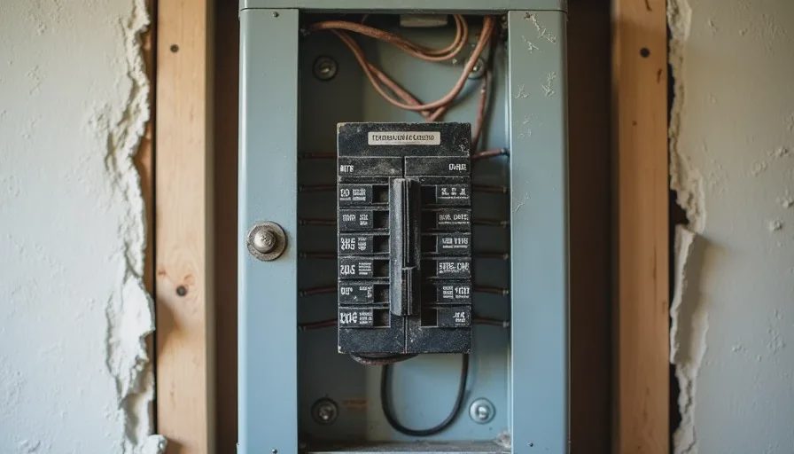 federal pacific stab lok electrical panel in old house requiring replacement for safety