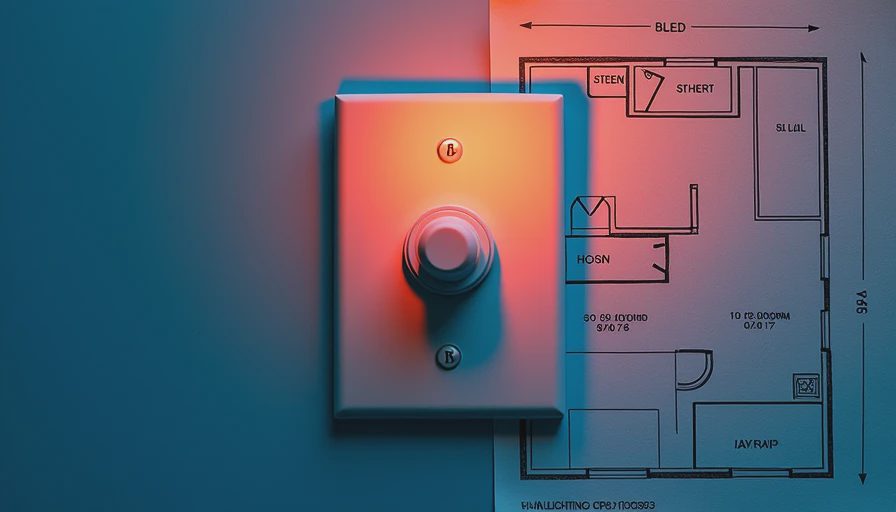 Illustration for light switch push button